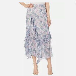 Vince Camuto Tiered Ruffle Floral Skirt Size 2
